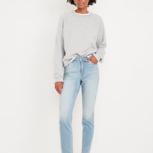 High-Waisted Wow Straight Ankle Jeans