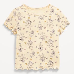 Blueyâ„¢ Ribbed Graphic T-Shirt for Toddler Girls