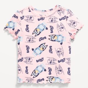 Blueyâ„¢ Ribbed Graphic T-Shirt for Toddler Girls
