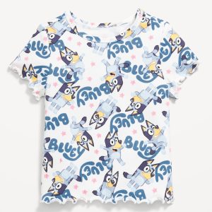 Blueyâ„¢ Ribbed Graphic T-Shirt for Toddler Girls