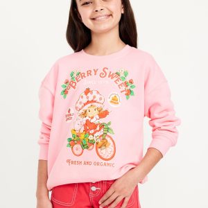 Strawberry Shortcakeâ„¢ Oversized Graphic Sweatshirt for Girls