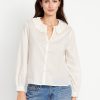 Ruffle Button-Down Shirt