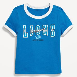 NFLâ„¢ Detroit Lionsâ„¢ Fitted Graphic Ringer T-Shirt for Girls